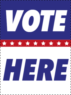 Custom Outdoor Yard Signs Multiple Sizes Vote Here