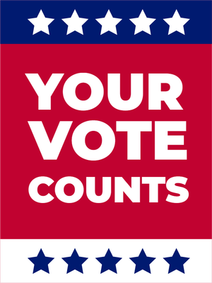 Custom Outdoor Yard Signs Multiple Sizes Your Vote Counts