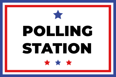 Custom Outdoor Yard Signs Multiple Sizes Polling Station