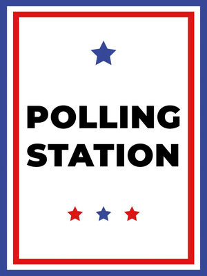 Custom Outdoor Yard Signs Multiple Sizes Polling Station