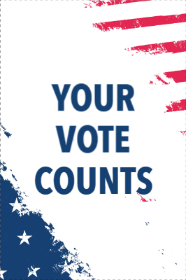 Custom Outdoor Yard Signs Multiple Sizes Your Vote Counts