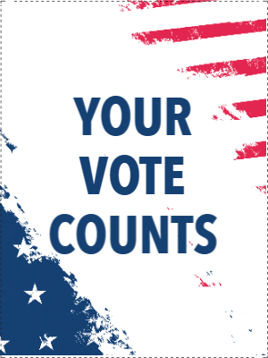 Custom Outdoor Yard Signs Multiple Sizes Your Vote Counts
