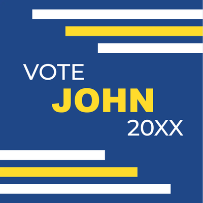 Custom Outdoor Yard Signs Multiple Sizes Vote John