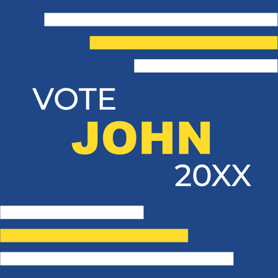 Custom Outdoor Yard Signs Multiple Sizes Vote John