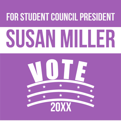 Custom Outdoor Yard Signs Multiple Sizes Student Council