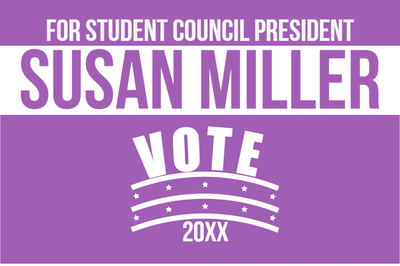 Custom Outdoor Yard Signs Multiple Sizes Student Council