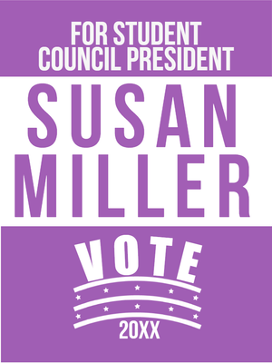 Custom Outdoor Yard Signs Multiple Sizes Student Council