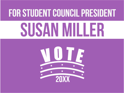Custom Outdoor Yard Signs Multiple Sizes Student Council
