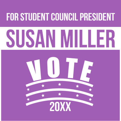 Custom Outdoor Yard Signs Multiple Sizes Student Council
