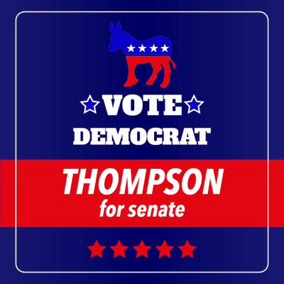 Custom Outdoor Yard Signs Multiple Sizes Democrat For Senate