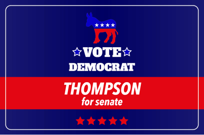 Custom Outdoor Yard Signs Multiple Sizes Democrat For Senate