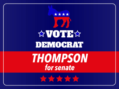 Custom Outdoor Yard Signs Multiple Sizes Democrat For Senate