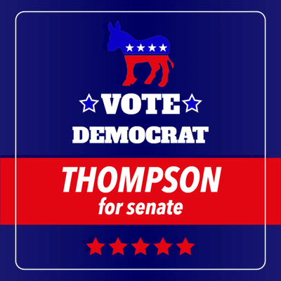 Custom Outdoor Yard Signs Multiple Sizes Democrat For Senate