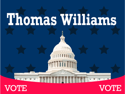 Custom Outdoor Yard Signs Multiple Sizes Vote Thomas Williams