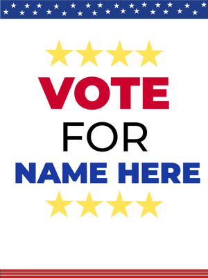 Custom Outdoor Yard Signs Multiple Sizes Vote