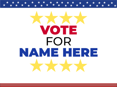 Custom Outdoor Yard Signs Multiple Sizes Vote
