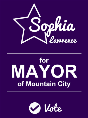 Custom Outdoor Yard Signs Multiple Sizes Mountain City Mayor