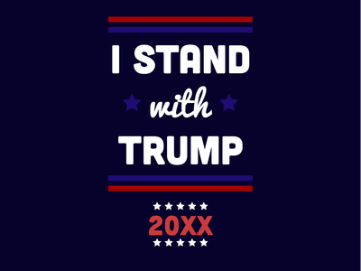 Custom Outdoor Yard Signs Multiple Sizes Stand With Trump