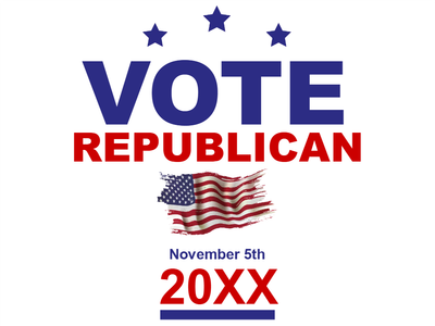 Custom Outdoor Yard Signs Multiple Sizes Vote The Republicans