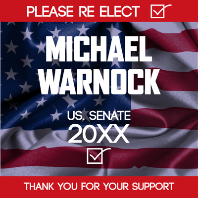 Custom Outdoor Yard Signs Multiple Sizes Re-elect US Senate