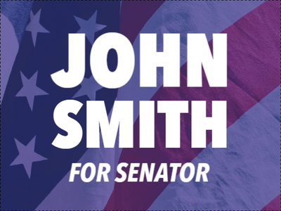 Custom Outdoor Yard Signs Multiple Sizes Senator