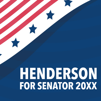 Custom Outdoor Yard Signs Multiple Sizes Henderson For Senator