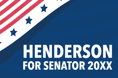 Custom Outdoor Yard Signs Multiple Sizes Henderson For Senator