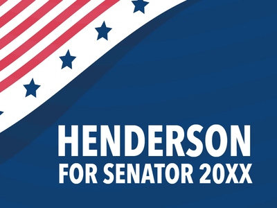 Custom Outdoor Yard Signs Multiple Sizes Henderson For Senator