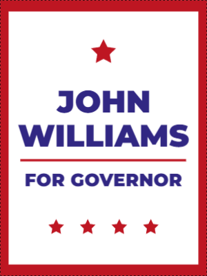 Custom Outdoor Yard Signs Multiple Sizes Governor