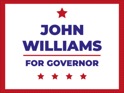 Custom Outdoor Yard Signs Multiple Sizes Governor