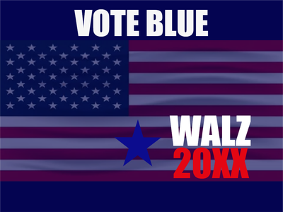 Custom Outdoor Yard Signs Multiple Sizes Vote Blue Walz