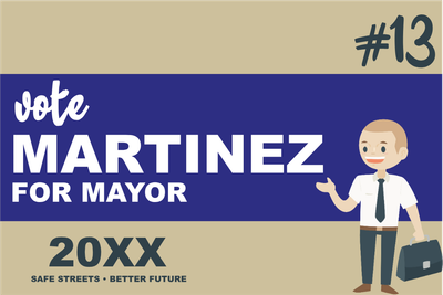 Custom Outdoor Yard Signs Multiple Sizes Martinez for Mayor