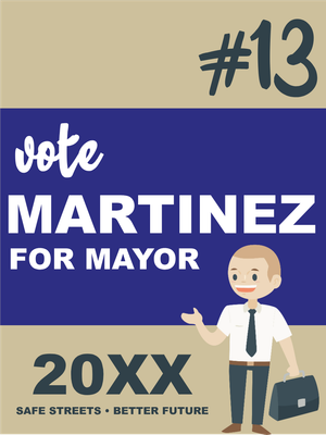 Custom Outdoor Yard Signs Multiple Sizes Martinez for Mayor