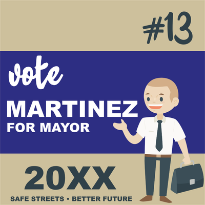 Custom Outdoor Yard Signs Multiple Sizes Martinez for Mayor