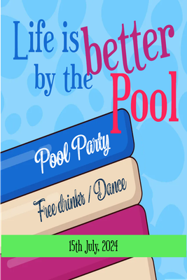 Custom Outdoor Yard Signs Multiple Sizes Pool Party