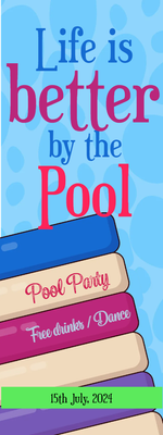 Custom Outdoor Yard Signs Multiple Sizes Pool Party