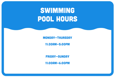 Custom Outdoor Yard Signs Multiple Sizes Swimming Pool Hours