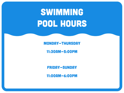 Custom Outdoor Yard Signs Multiple Sizes Swimming Pool Hours