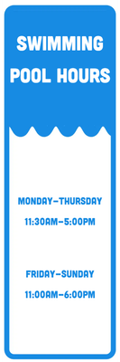 Custom Outdoor Yard Signs Multiple Sizes Swimming Pool Hours