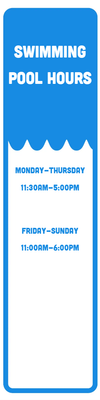 Custom Outdoor Yard Signs Multiple Sizes Swimming Pool Hours