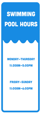 Custom Outdoor Yard Signs Multiple Sizes Swimming Pool Hours