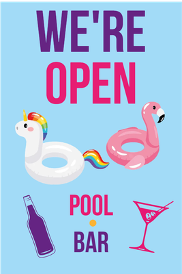 Custom Outdoor Yard Signs Multiple Sizes Pool Bar