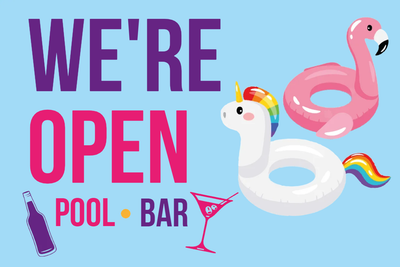 Custom Outdoor Yard Signs Multiple Sizes Pool Bar