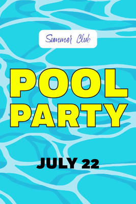 Custom Outdoor Yard Signs Multiple Sizes Summer Pool Party