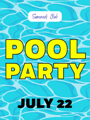 Custom Outdoor Yard Signs Multiple Sizes Summer Pool Party