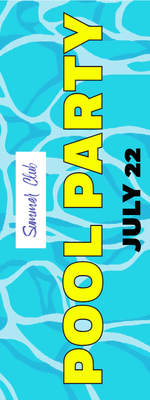 Custom Outdoor Yard Signs Multiple Sizes Summer Pool Party