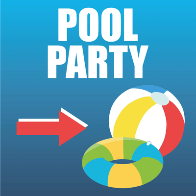 Custom Outdoor Yard Signs Multiple Sizes Pool Party Here