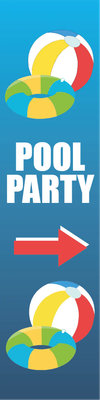 Custom Outdoor Yard Signs Multiple Sizes Pool Party Here