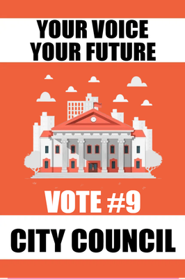 Custom Outdoor Yard Signs Multiple Sizes Vote #9