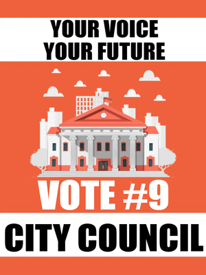 Custom Outdoor Yard Signs Multiple Sizes Vote #9